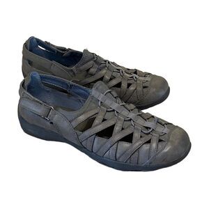 Baretraps Larson Sandals 9.5 Women Gray Casual Comfort Slip On Adjustable Strap